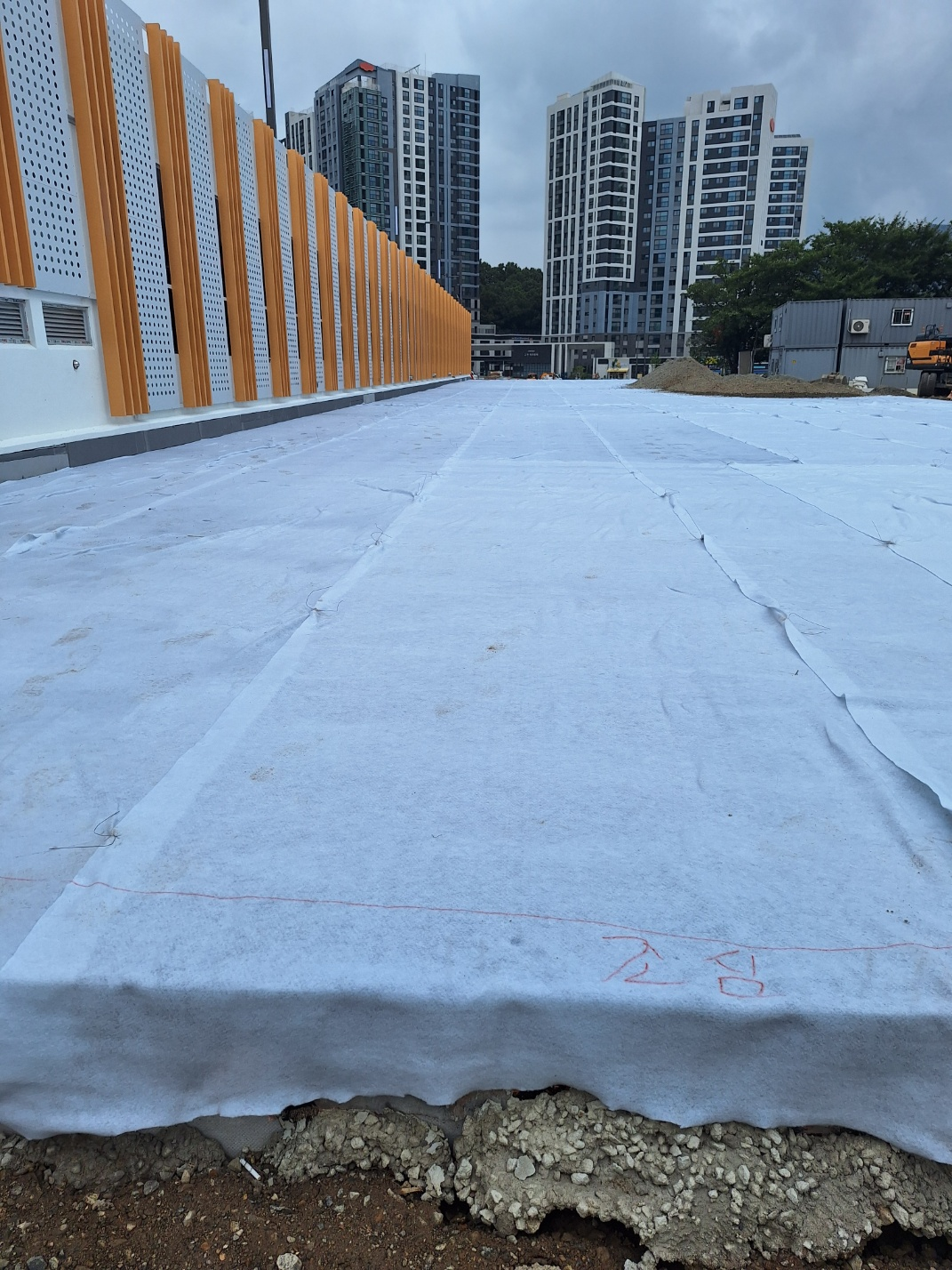 조경용배수판 시공 2